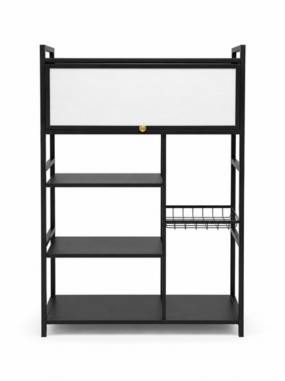 🍽️🔧 Estantería Organizadora para Cocina con Tapa 🖤✨